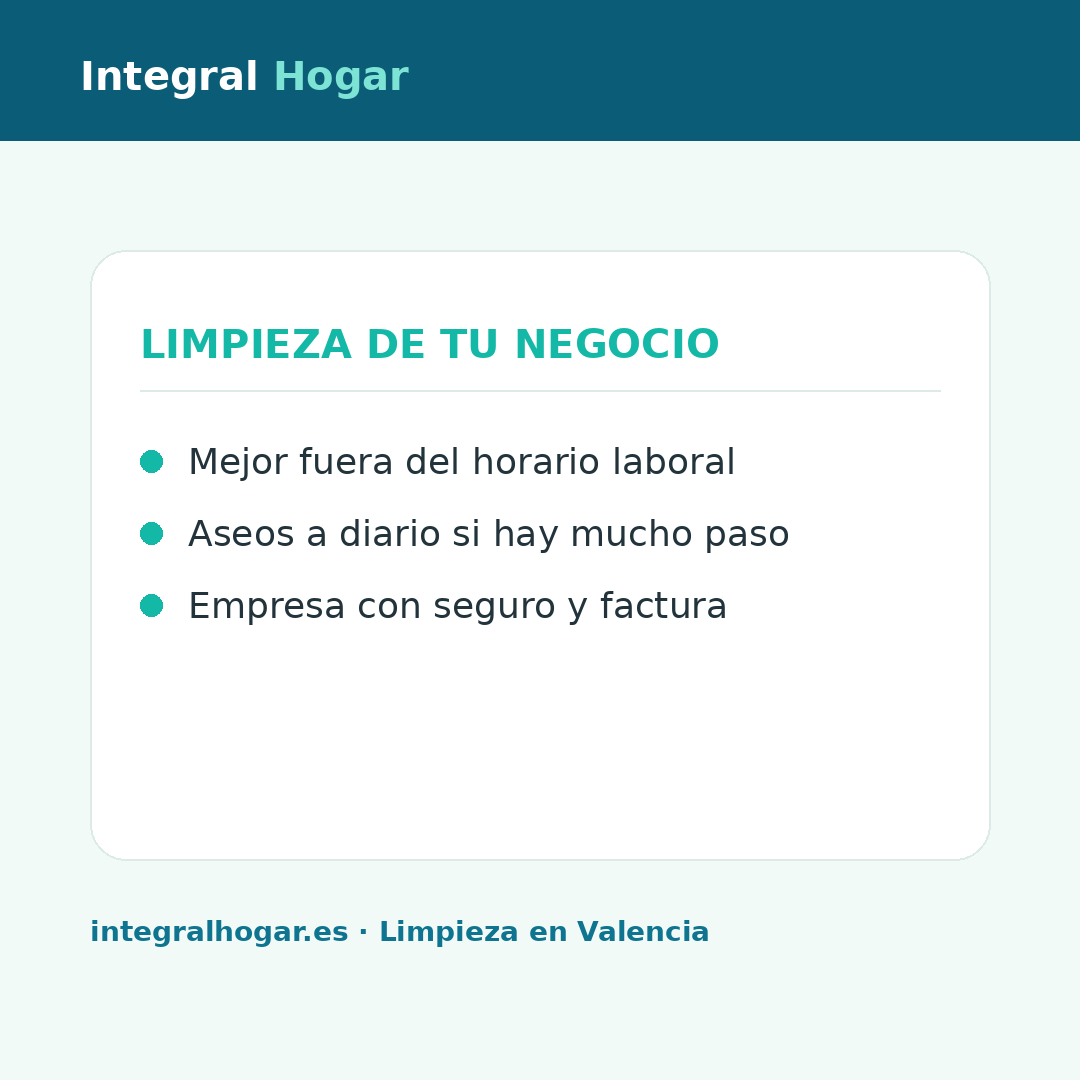 Limpieza de oficinas para pymes en Valencia: guía práctica