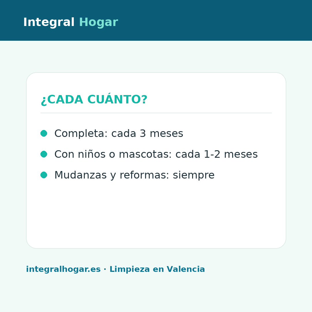 Cada cuánto hacer una limpieza profunda del hogar (y qué incluye)