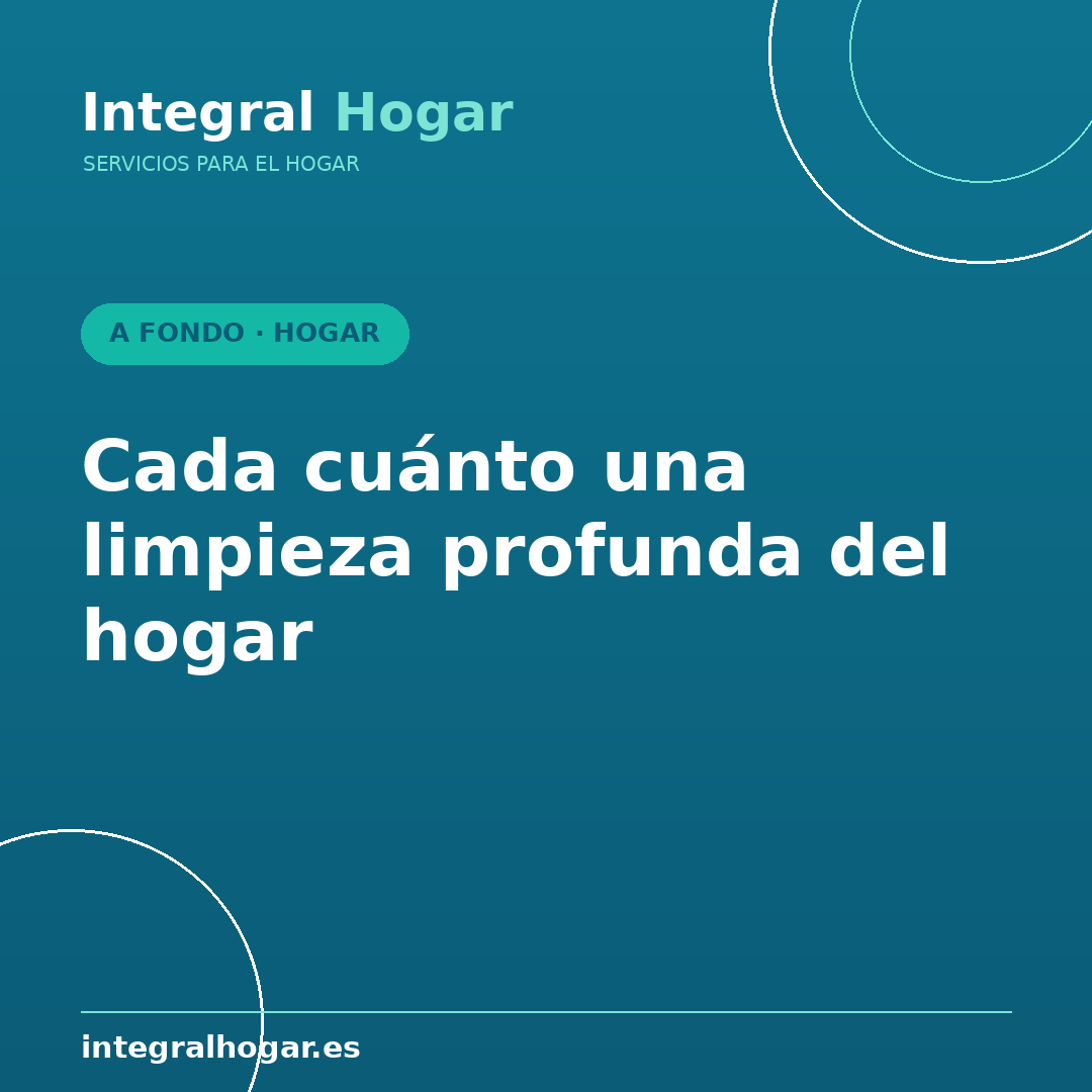 Cada cuánto hacer una limpieza profunda del hogar (y qué incluye)